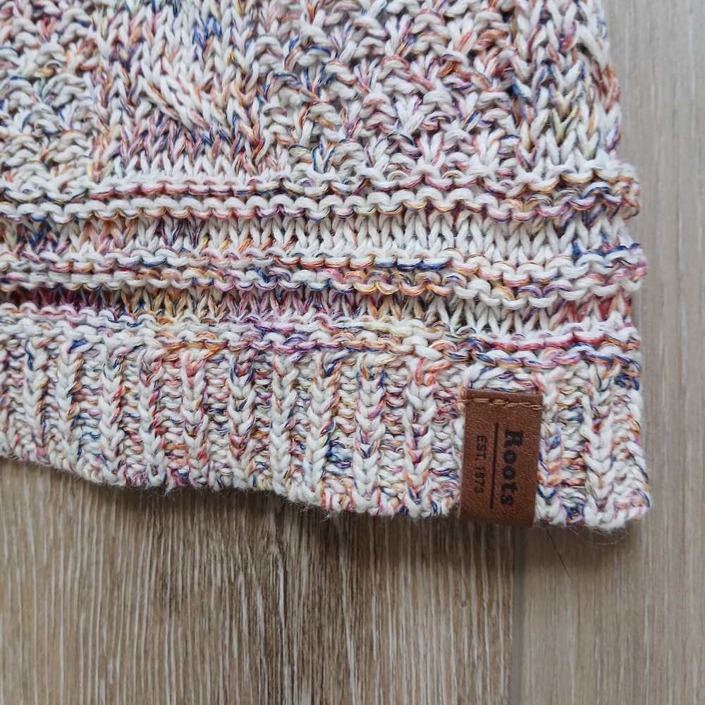 Roots Multi-Color Confetti Knit Open Front Cardigan - Small - Picture 3 of 12